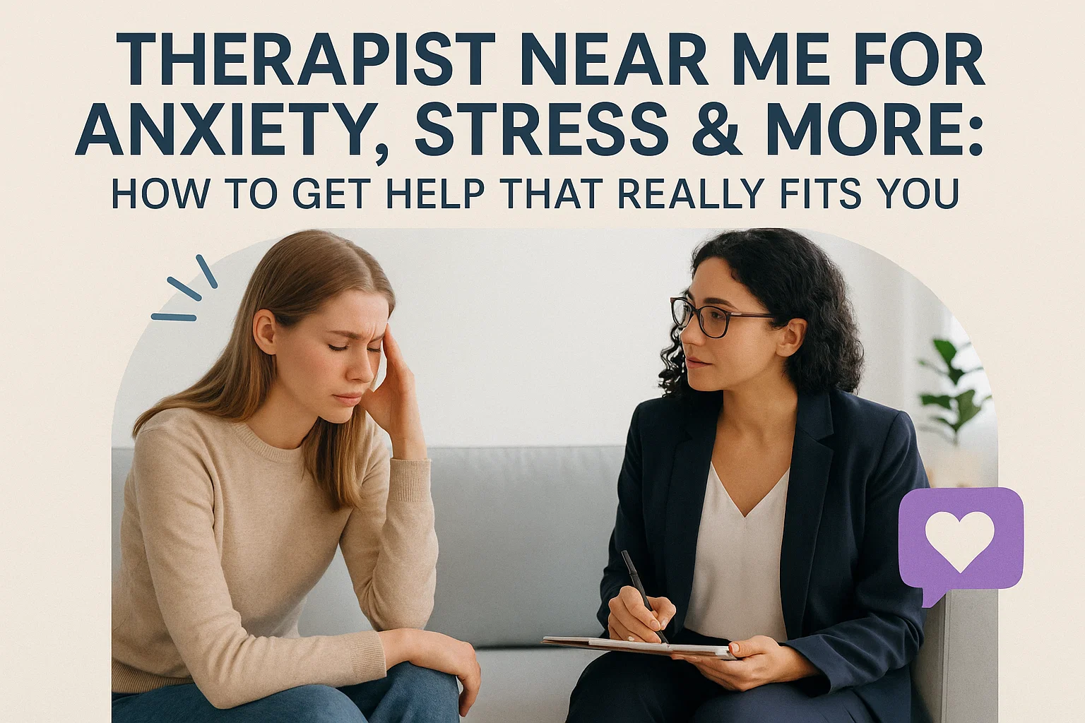 Therapist Near Me for Anxiety, Stress & More: How to Get Help That Really Fits You