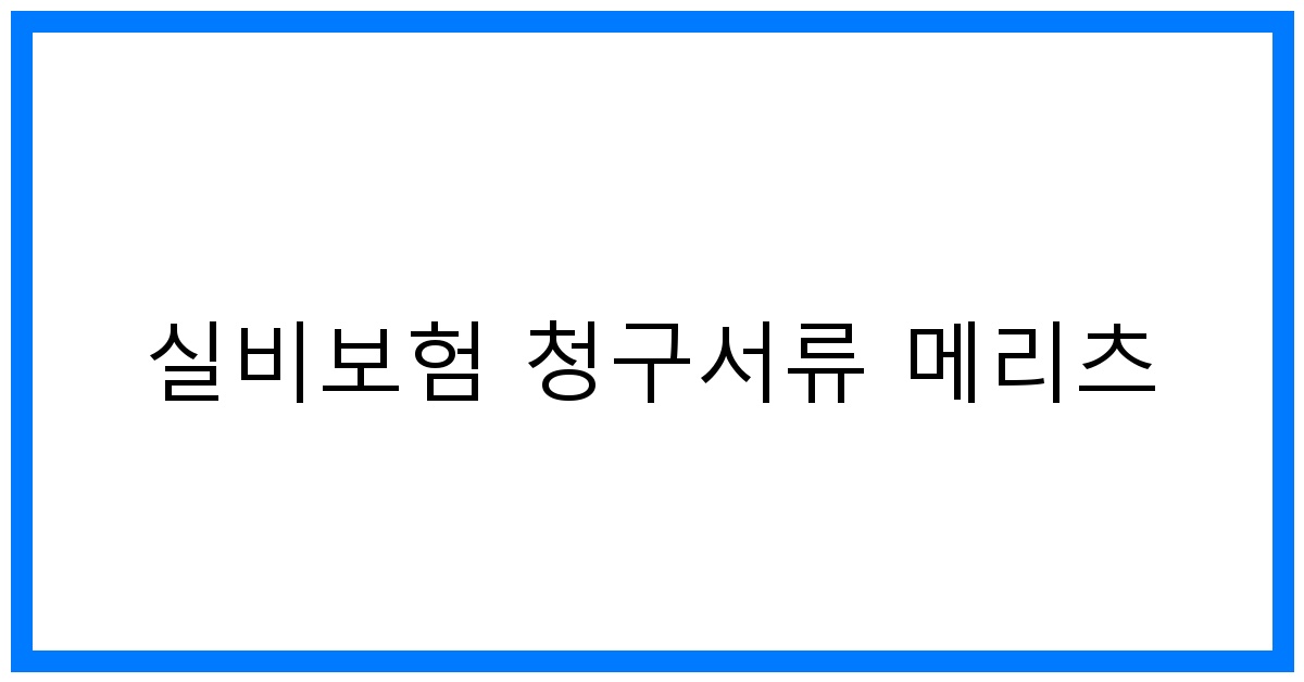 thumbnail_실비보험 청구서류 메리츠