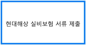 현대해상 실비보험 서류 제출 꿀팁! 완벽 가이드