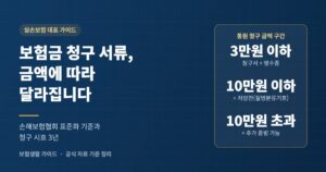 보험금 청구 서류 정리: 금액별 필요 서류와 청구 시효 3년